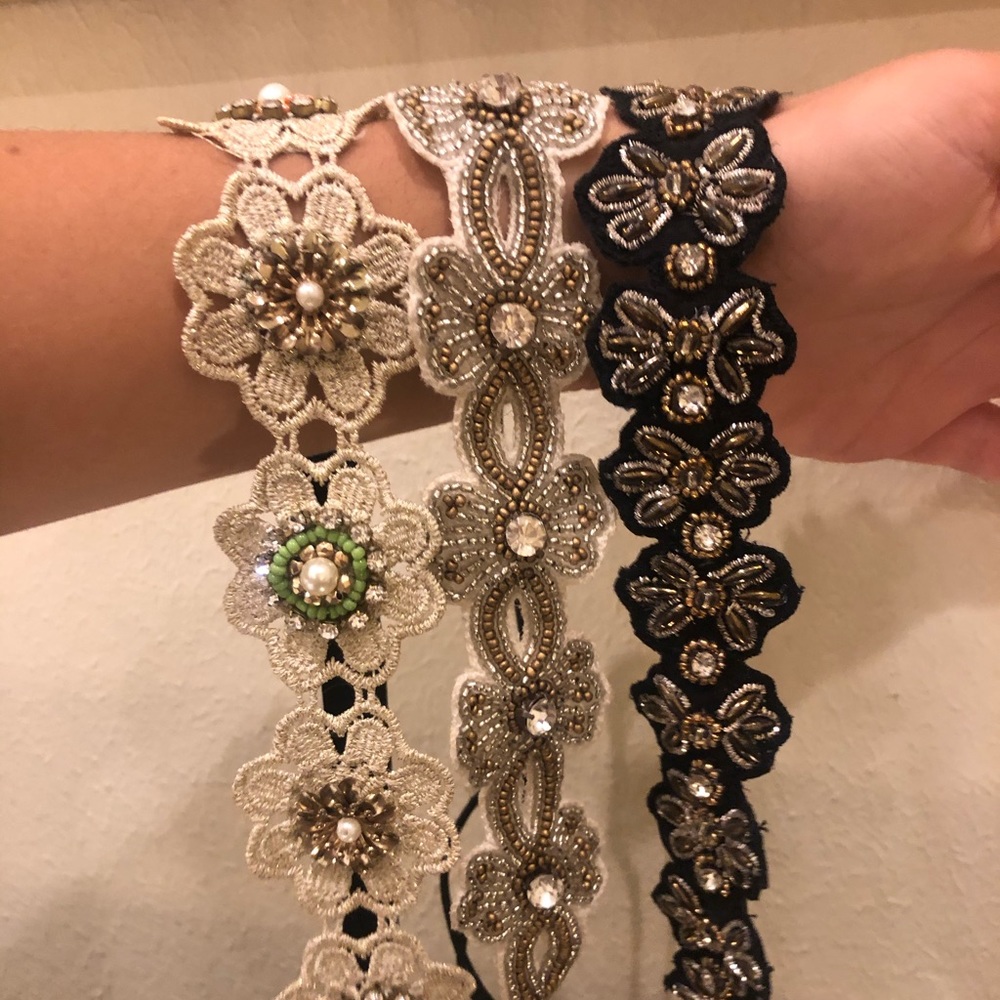 Beaded Headbands x3